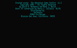Artisan's Tomb (The) atari screenshot